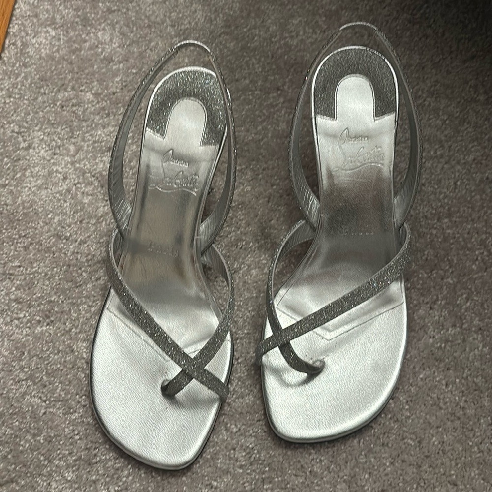 COPY - Christian Louboutin silver glitter shoes